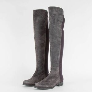 Elegant Gray Over-the-Knee Boots